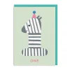 Suzy Ultman Birthday Cards*Age 1 Zebra Birthday Card