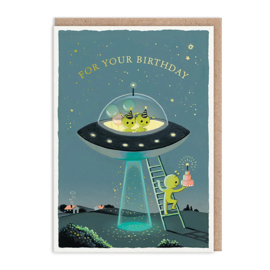 Joo Joo Paper Birthday Cards*Aliens Birthday Card