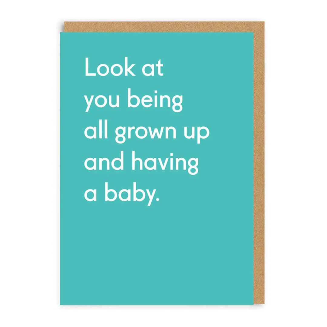 Twin Pines Congratulations|New Arrival*All Grown Up Having A Baby Card | New Baby Card | Ohh Deer