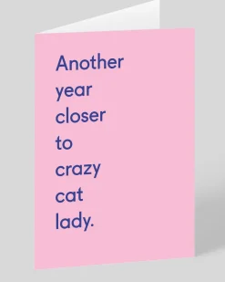Twin Pines Birthday|Birthday Cards*Another Year Closer To Crazy Cat Lady Birthday Card | Ohh Deer