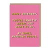 Ohh Deer Birthday Cards*Avoiding People Greeting Card