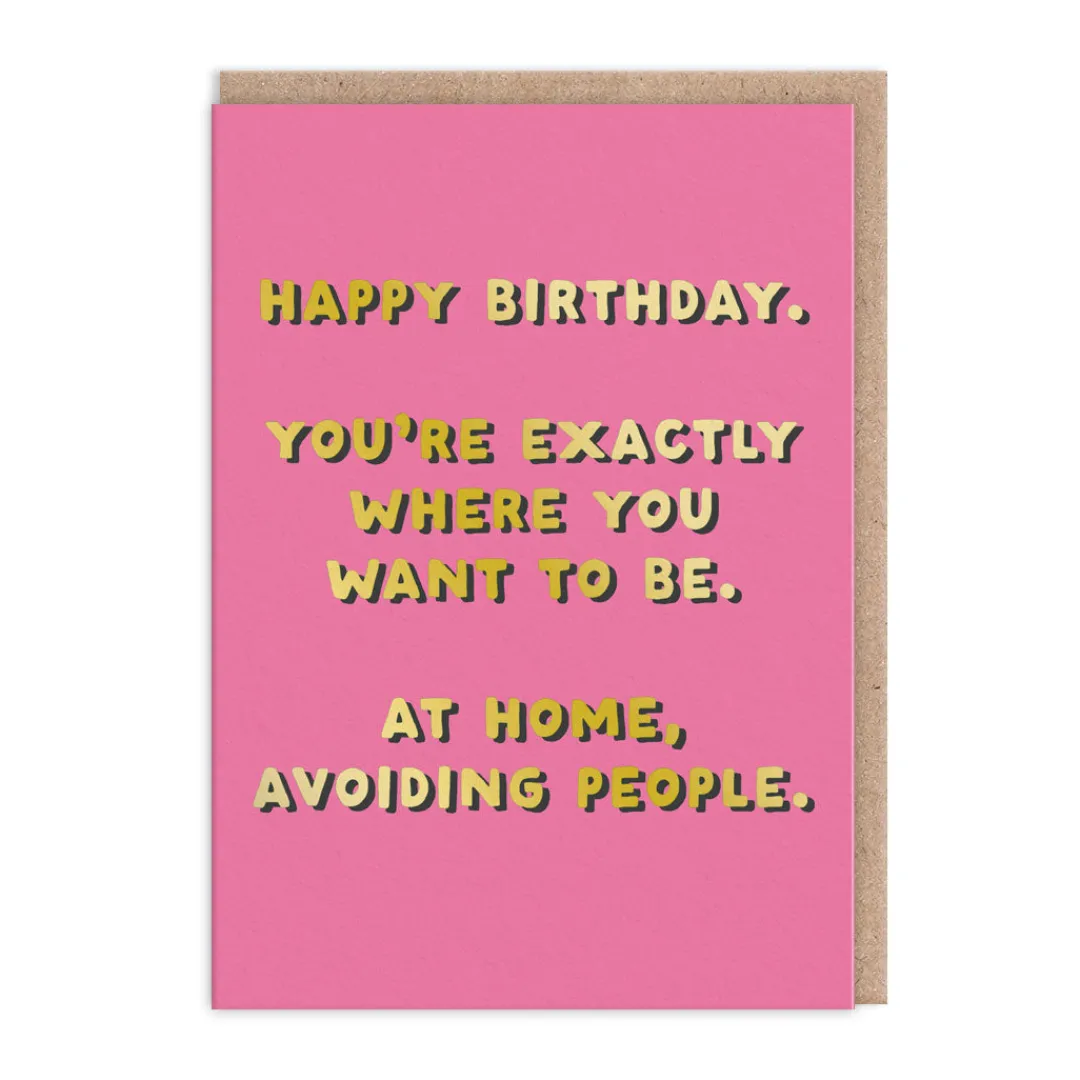 Ohh Deer Birthday Cards*Avoiding People Greeting Card