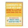 AbiGoLucky Congratulations|New Arrival*Babysitting Voucher New Baby Card - | Ohh Deer