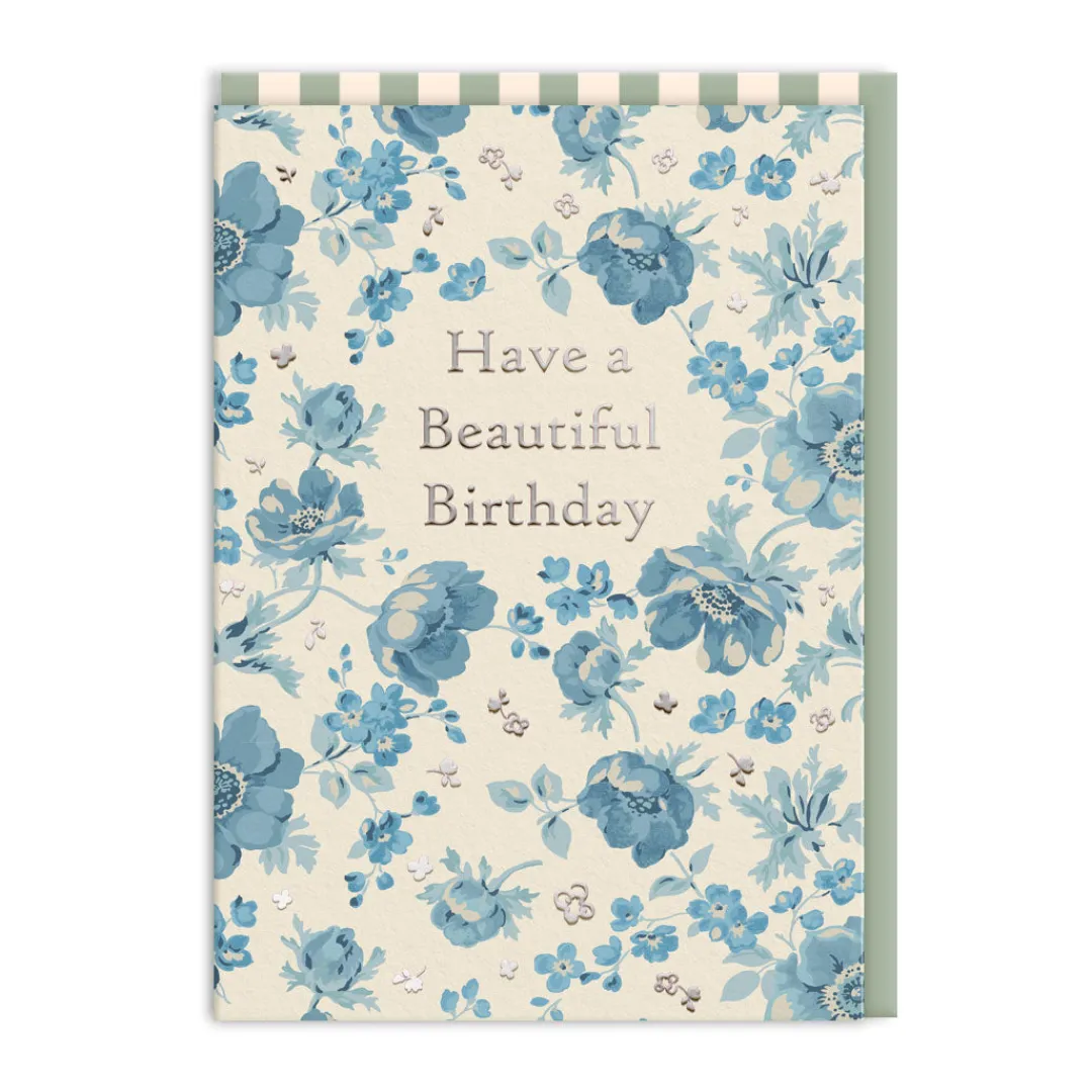 Cath Kidston Birthday Cards*Blue Anenome Beautiful Birthday Card
