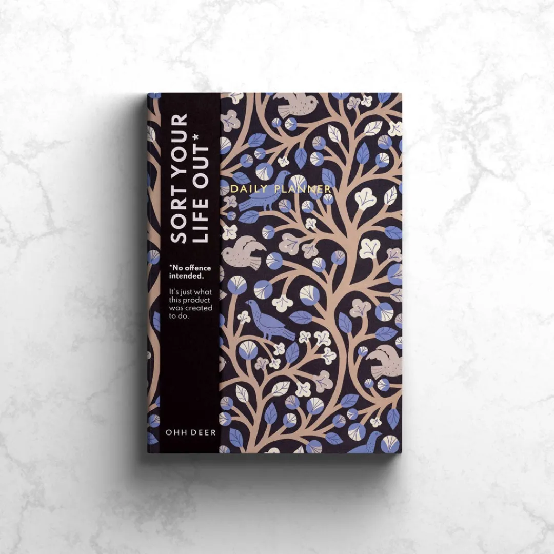 Monika Forsberg Daily Planners|Stationery Gifts*Bluebird and White Owl Pattern Daily Planner