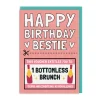 AbiGoLucky Birthday Cards*Bottomless Brunch Voucher Bestie Birthday Card 🥂 | Ohh Deer