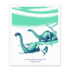 Natural History Museum Prints*Brontosaurus Riso Print (12x10)