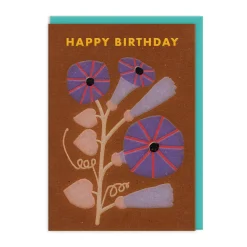 Anisa Makhoul Birthday Cards*Brown Floral Birthday Card 💐 | Ohh Deer