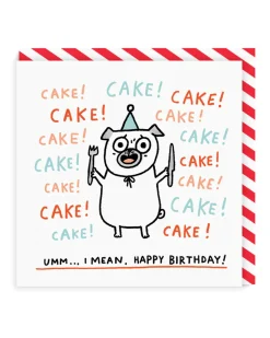 Gemma Correll Birthday Cards*Cake! Cake! Cake! Square Birthday Card | | Ohh Deer