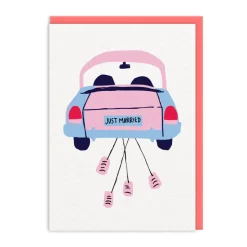 Badger u0026 Burke Congratulations|Wedding*Car and Cans Just Married Card | Ohh Deer