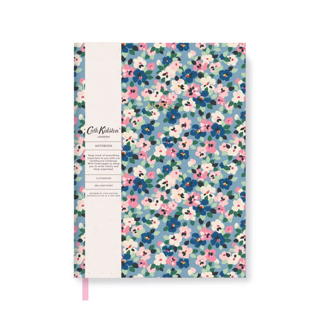 Cath Kidston Premium Notebooks|Stationery Gifts*Painted Pansies Linen Notebook | Ohh Deer