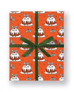 Gemma Correll Gift Wrap*Christmas Pudding Gift Wrap