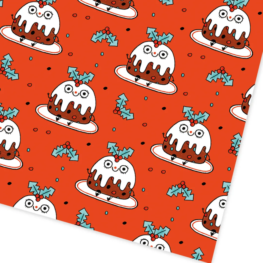 Gemma Correll Gift Wrap*Christmas Pudding Gift Wrap