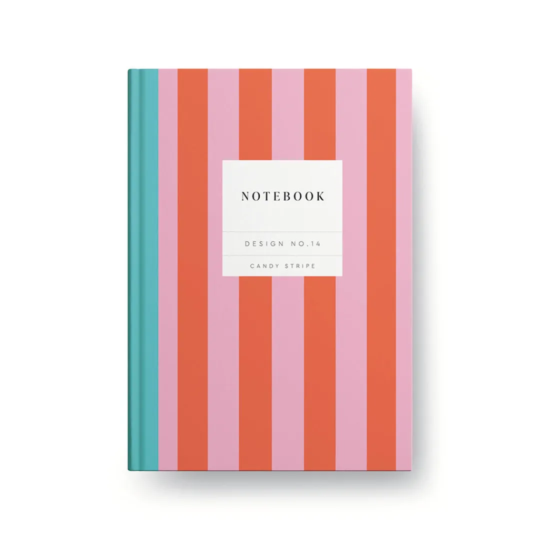 Kaleido Stationery Gifts*Design No.14 Candy Stripe Hardback Notebook