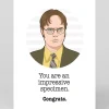 The Red Swan Valentine's Day|Anniversary*Dwight Schrute Impressive Specimen Greeting Card | Ohh Deer