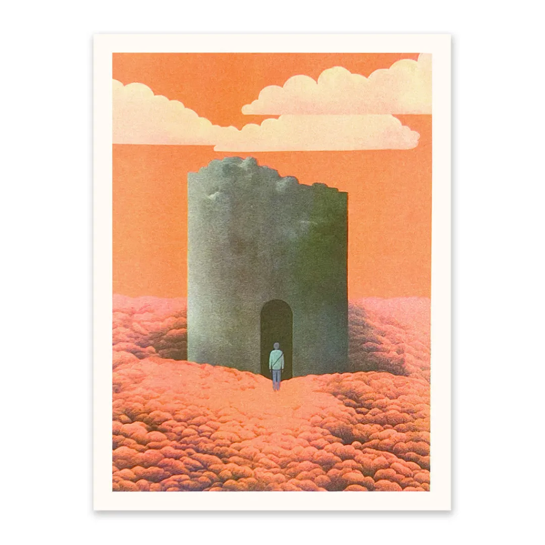 Ohh Deer Prints*Figure and Tower Riso Print (8x6)