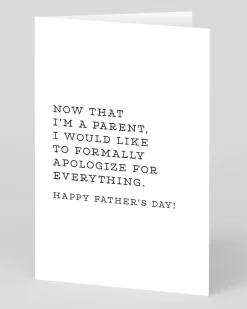 Huckleberry Letterpress Co. Father's Day|Father's Day Cards*Formally Apologise Father's Day Card | Ohh Deer