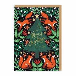 Ohh Deer Christmas Cards*Fox Christmas Tree Christmas Card