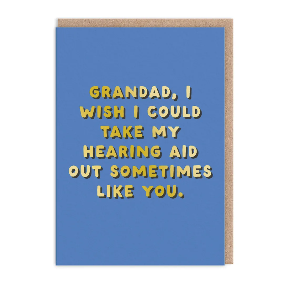 Ohh Deer Birthday Cards*Grandad - Hearing Aid Greeting Card