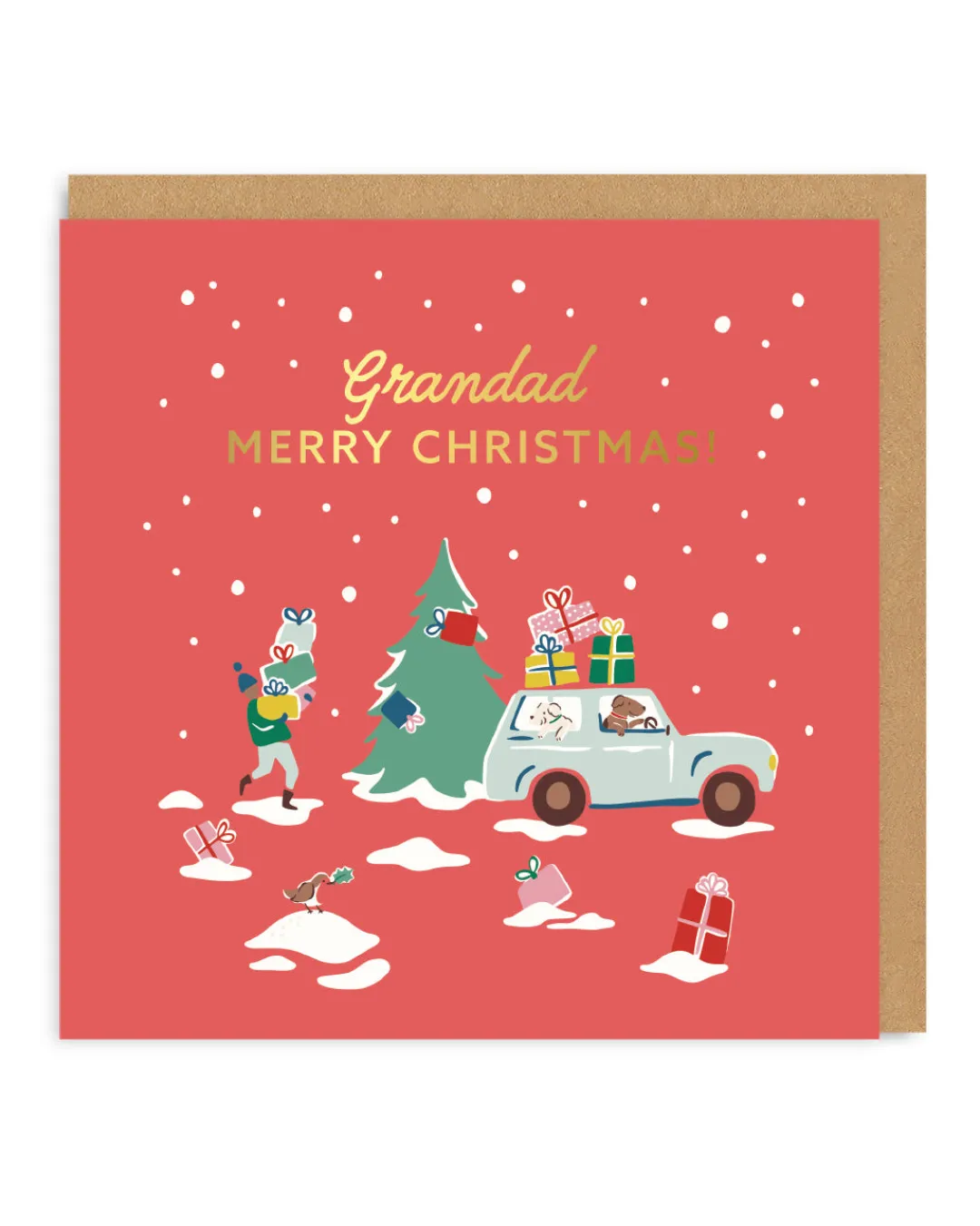 Cath Kidston Christmas Cards*Grandad - Merry Christmas - Car Christmas Card | Ohh Deer