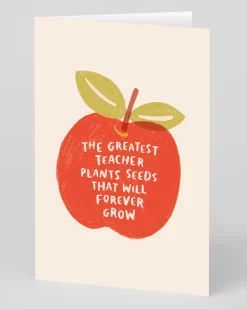 Raspberry Blossom Thank You*Greatest Teacher Plants Seeds Greeting Card | Ohh Deer