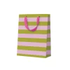 Ohh Deer Gift Bags*Green And Pink Stripe Small Gift Bag