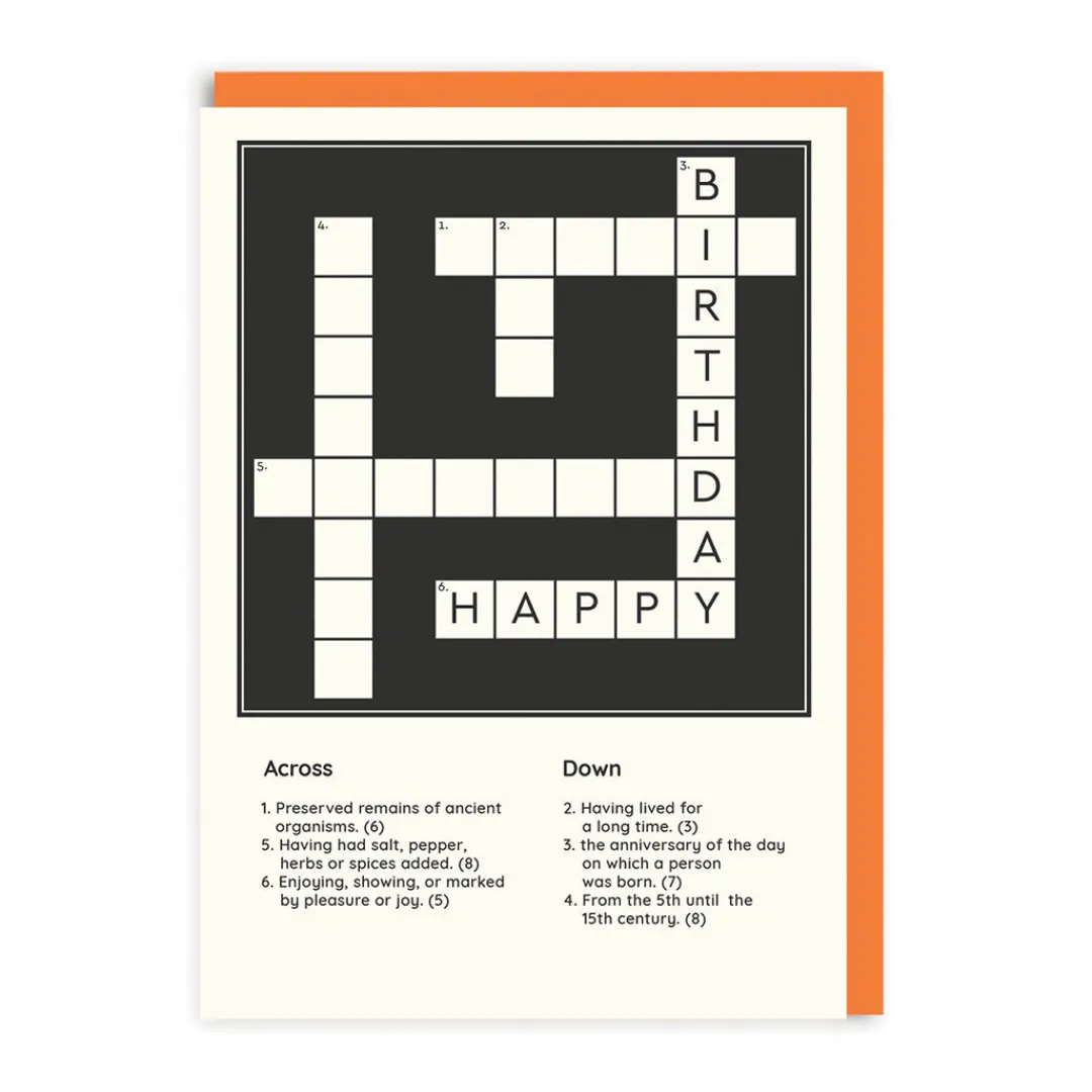 Ohh Deer Birthday Cards*Happy Birthday Crossword Card | Birthday Card |