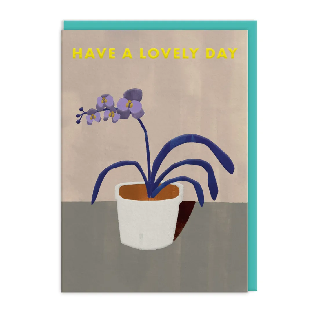 Anisa Makhoul Birthday Cards*Have A Lovely Day Orchid Birthday Card 🌸🎂 | Ohh Deer