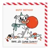 Gemma Correll Birthday Cards*Hope It's Super Sweet Square Birthday Greeting Card