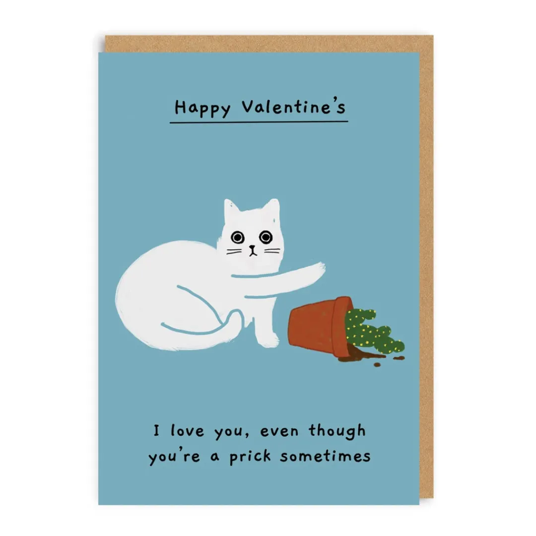 Ken The Cat Valentine's Day Cards*I Love You Even Though You're A Prick Sometimes Valentine's Card | Ohh Deer