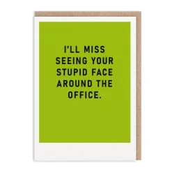 Ohh Deer Congratulations|New Job*I'll Miss Your Stupid Face Leaving Card 💚 |