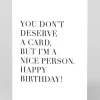 Huckleberry Letterpress Co. Birthday|Birthday Cards*I'm A Nice Person Birthday Card | Ohh Deer