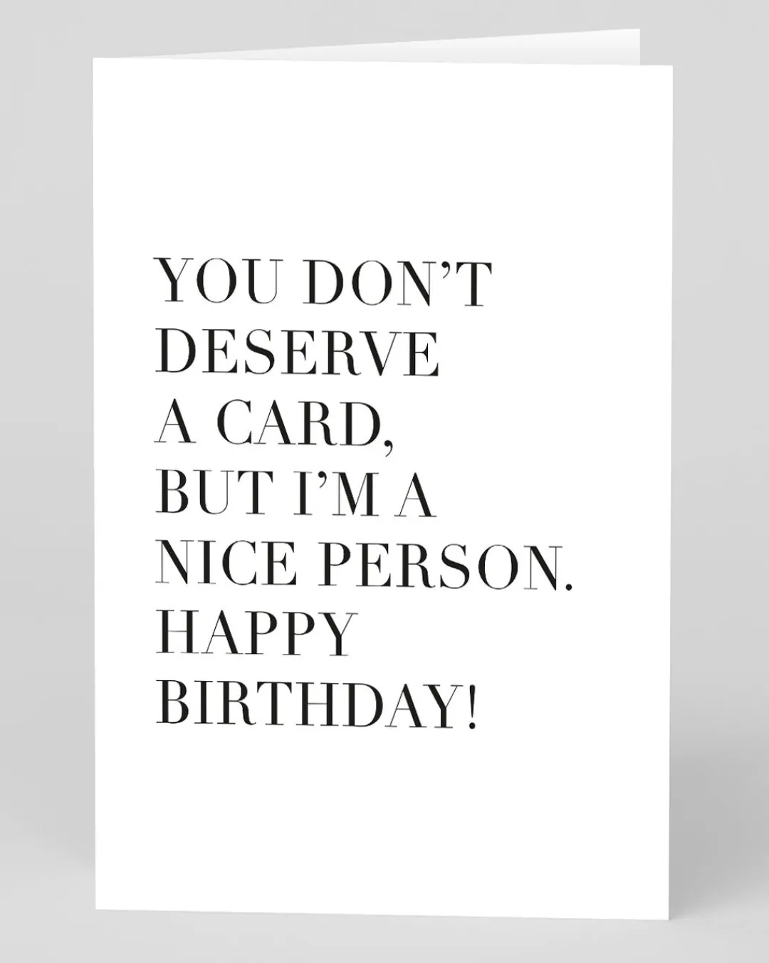 Huckleberry Letterpress Co. Birthday|Birthday Cards*I'm A Nice Person Birthday Card | Ohh Deer