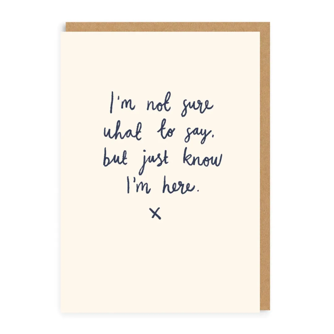 Ohh Deer Thinking Of You|Sympathy*Just Know I'm Here Greeting Card |
