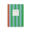 Kaleido Premium Notebooks|Stationery Gifts*Design No.37 Blue Green Stripe Hardback Notebook