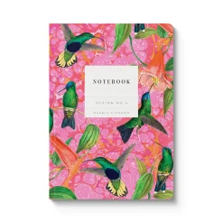 Kaleido Premium Notebooks|Stationery Gifts*Marble Hummingbirds A5 Paperback Notebook