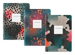 Kaleido Premium Notebooks|Stationery Gifts*Set No.8 | 3 Pack Stitched Notebooks