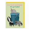 Party Mountain Paper Co. Birthday Cards*Let's Get Trashed Critters Birthday Card 🦝 | Ohh Deer