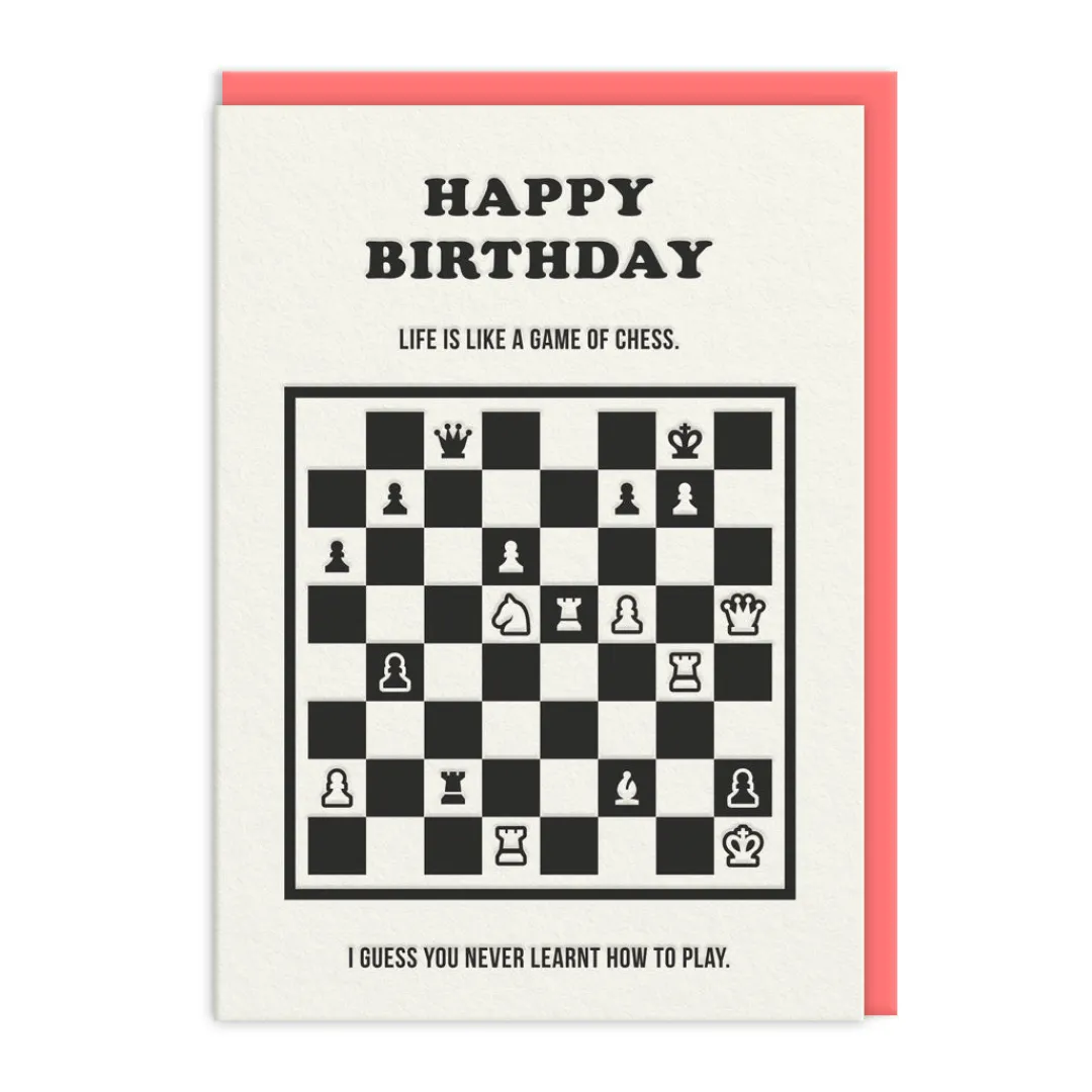 Ohh Deer Birthday Cards*Life Is Like Chess Birthday Card