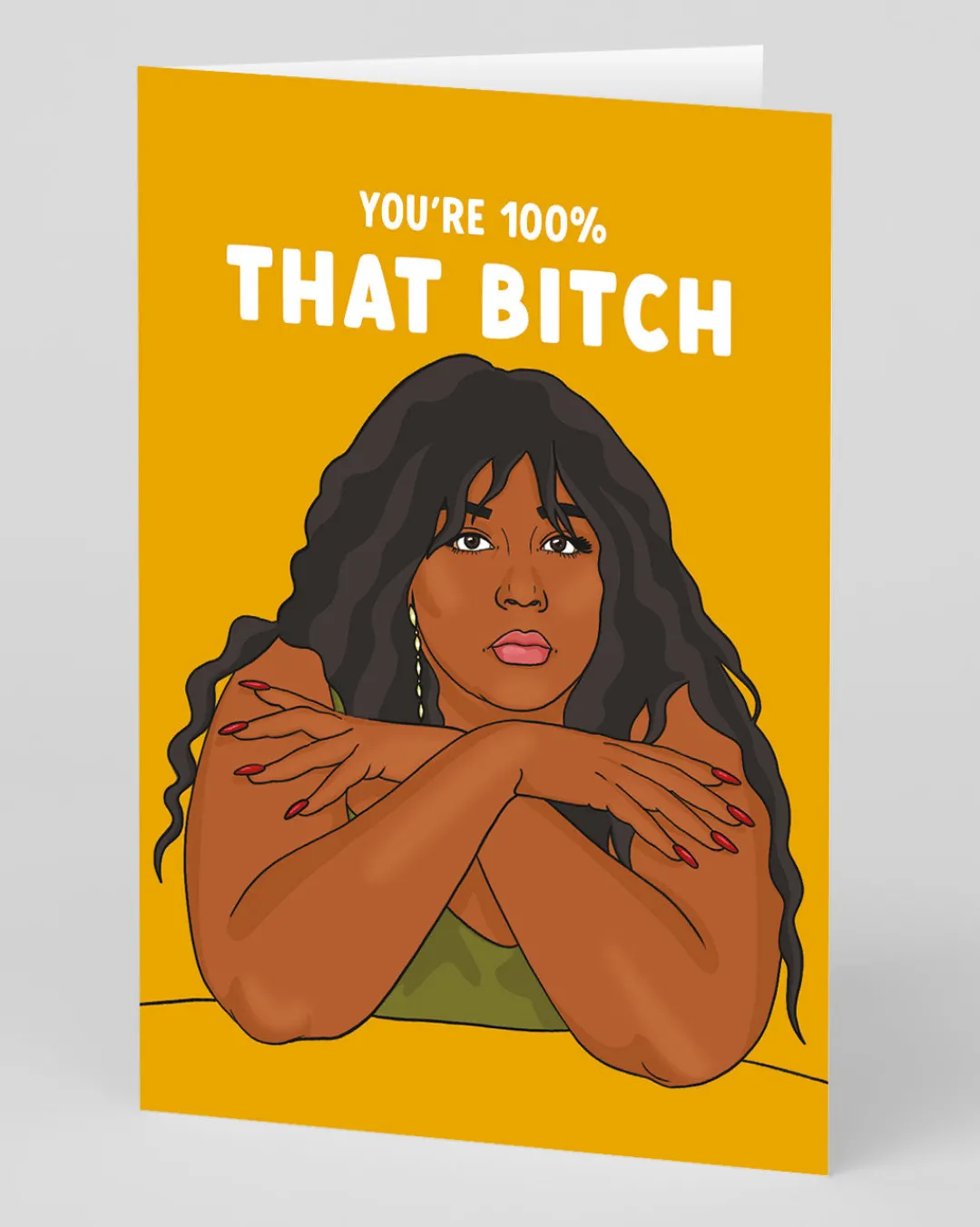 Party Mountain Paper Co. Birthday|Birthday Cards*Lizzo 100% That Bitch Greeting Card | Ohh Deer