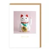 Say Cheese Good Luck*Lucky Cat Good Luck Card