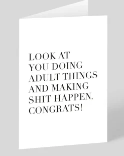Huckleberry Letterpress Co. Congratulations*Making Shit Happen Congratulations Card | Ohh Deer