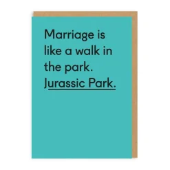 Twin Pines Congratulations|Wedding*Marriage Is Like Jurassic Park Greeting Card | Ohh Deer