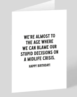 Huckleberry Letterpress Co. Birthday|Birthday Cards*Midlife Crisis Birthday Card | Ohh Deer