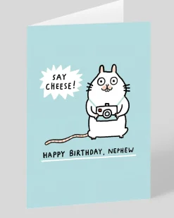 Gemma Correll Birthday|Birthday Cards*Mouse Say Cheese Nephew Birthday Card | Ohh Deer