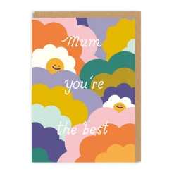 Elizabeth Olwen Mother's Day Cards|Birthday Cards*Mum You're The Best Rainbows Greeting Card