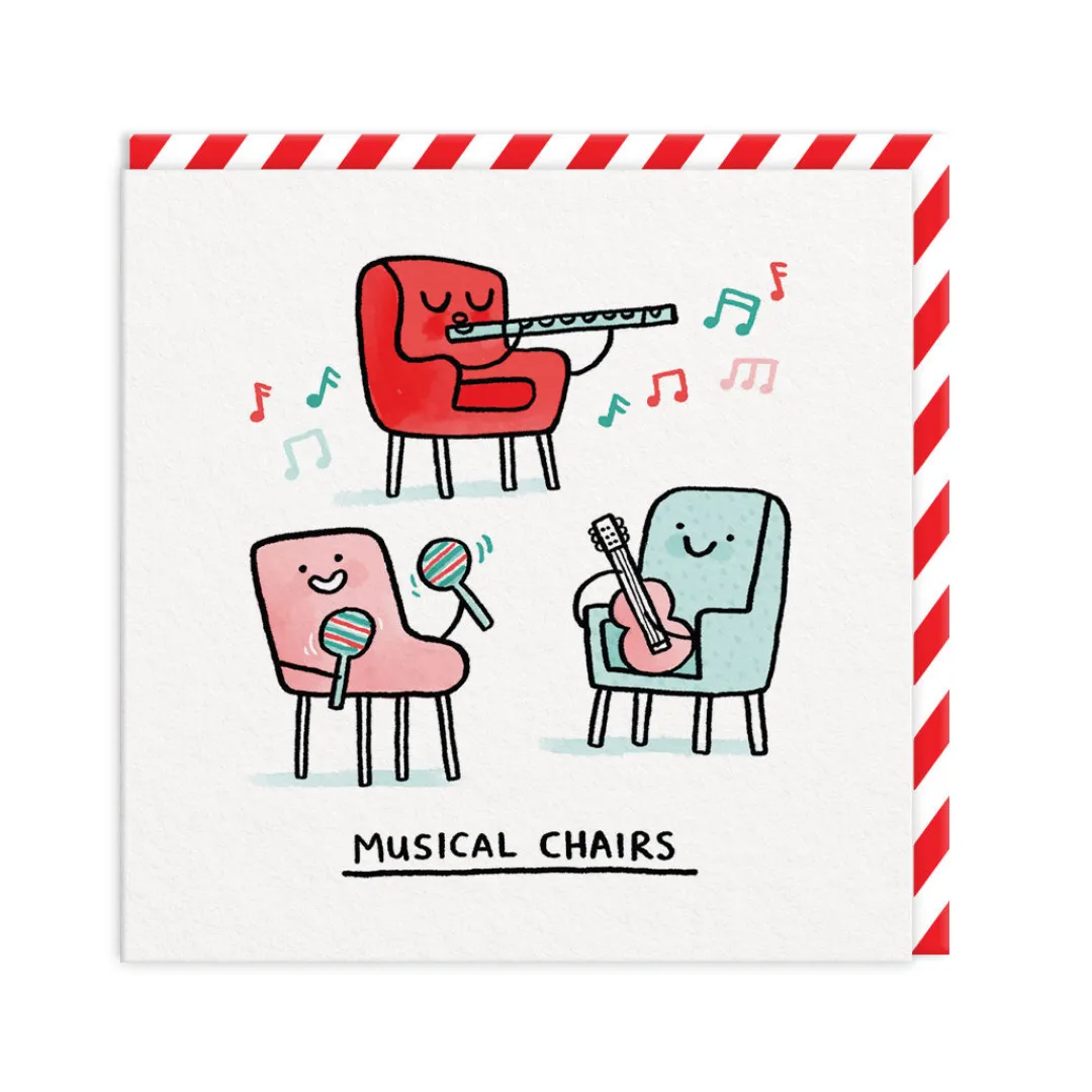 Gemma Correll Birthday Cards*Musical Chairs Greeting Card