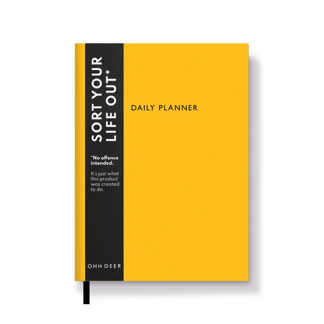 Ohh Deer Daily Planners|Stationery Gifts*Neon Amber Linen Daily Planner | Journal |