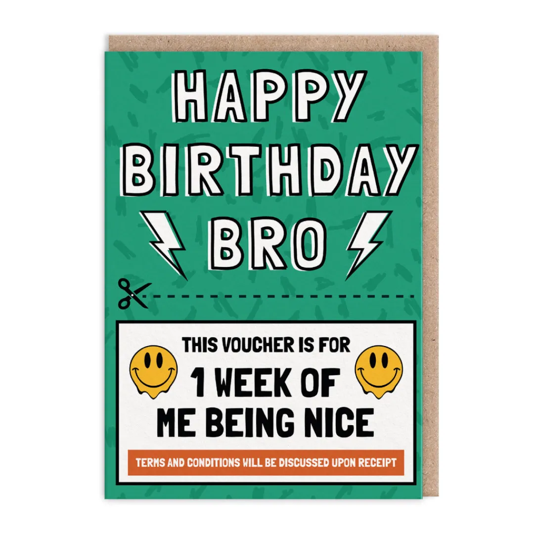 AbiGoLucky Birthday Cards*Nice For A Week Brother Birthday Card | Ohh Deer
