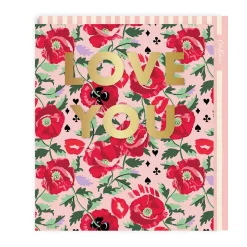 Cath Kidston Valentine's Day Cards*Painted Poppies Love You Valentine's Day Card | Ohh Deer